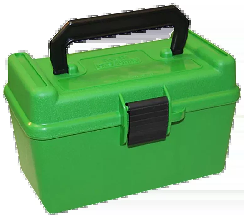 MTM Case-Gard H50XL10 Deluxe Ammo Box 300 WSM/300 RUM Green Polypropylene 50rd