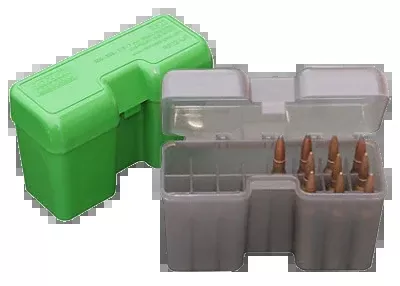 MTM Case-Gard RF-22-SM Ammo Box Flip-Top 338 WSM/45-70 Government/450 Marlin 22rd Green Polypropylene