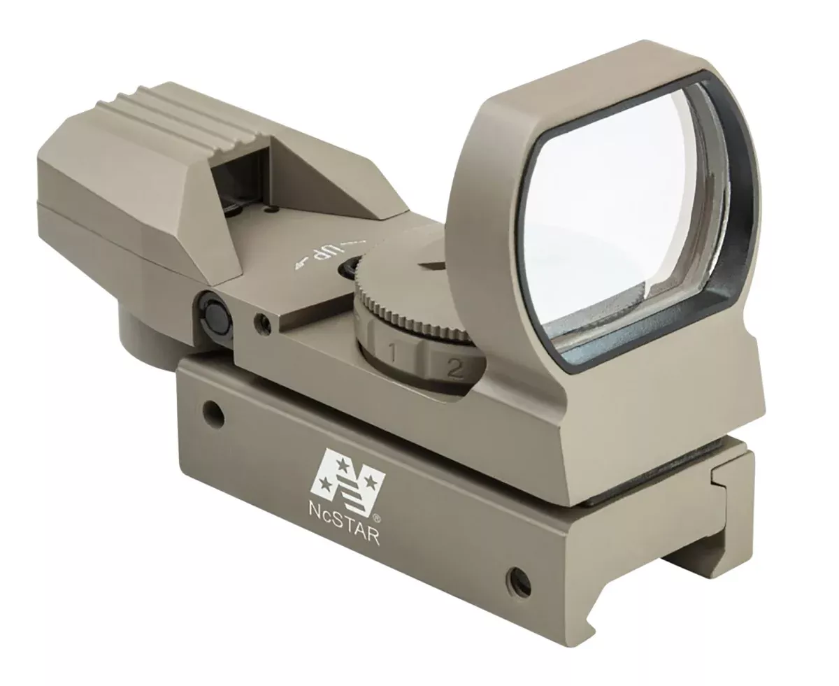 NcStar D4RGT Red & Green Four Reticle Reflex OpticTan 1 x 0.95"x 1.34" 3 MOA Red/Green Dot Multi Reticle