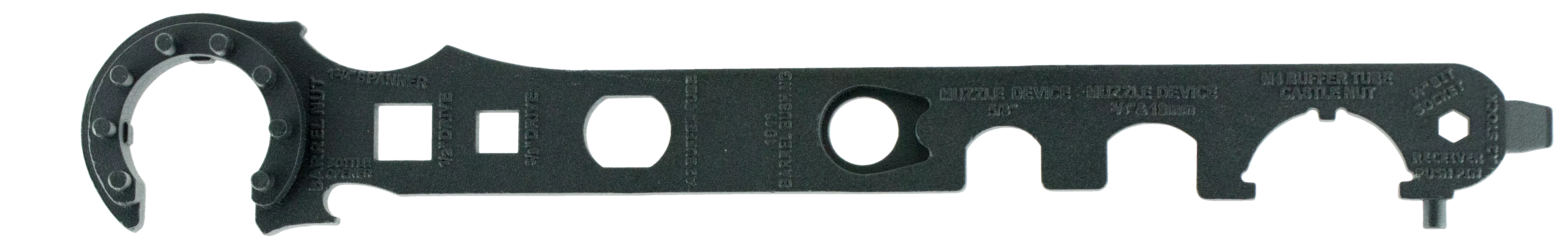 NcStar TARW2 Armorer's Barrel Wrench Gen2 Black Steel AR15/M4/M16, 12.90"