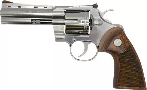 New Colt Python Revolver 357 Magnum 4.24" Barrel Stainless Steel With Walnut Grips 6 Rd