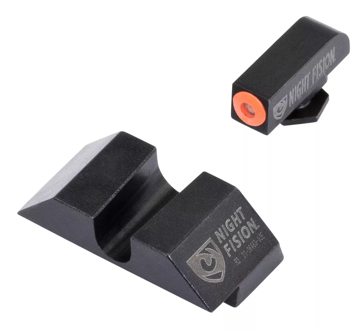Night Fision GLK001014OGZ Tritium Night Sights For GlockGreen Tritium Orange Outline Front Sight- Black/Blank Rear Sight Glock 17/17L/19/22