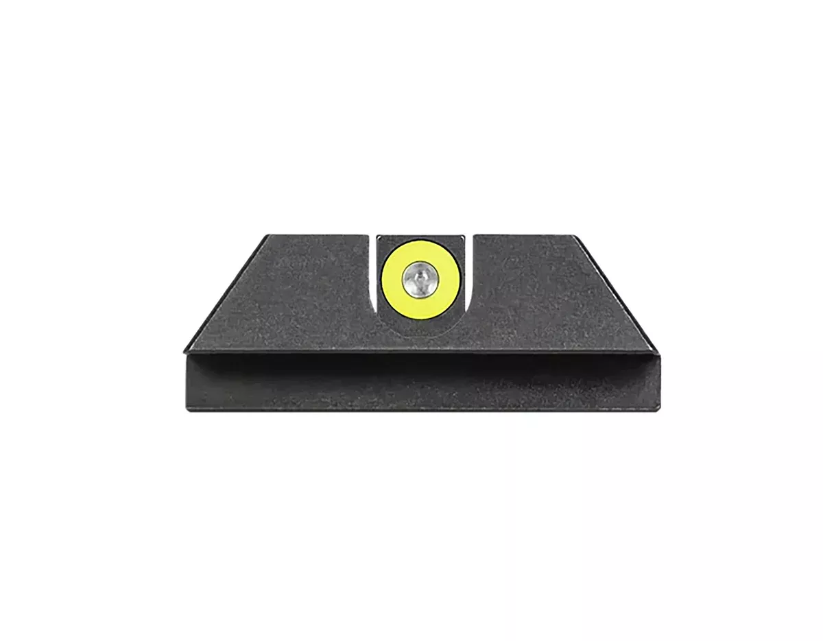 Night Fision GLK003014YGZ Tritium Night Sights For GlockGreen Tritium Yellow Outline Front Sight- Black/Blank Rear Sight Glock Glock 42/43/43X