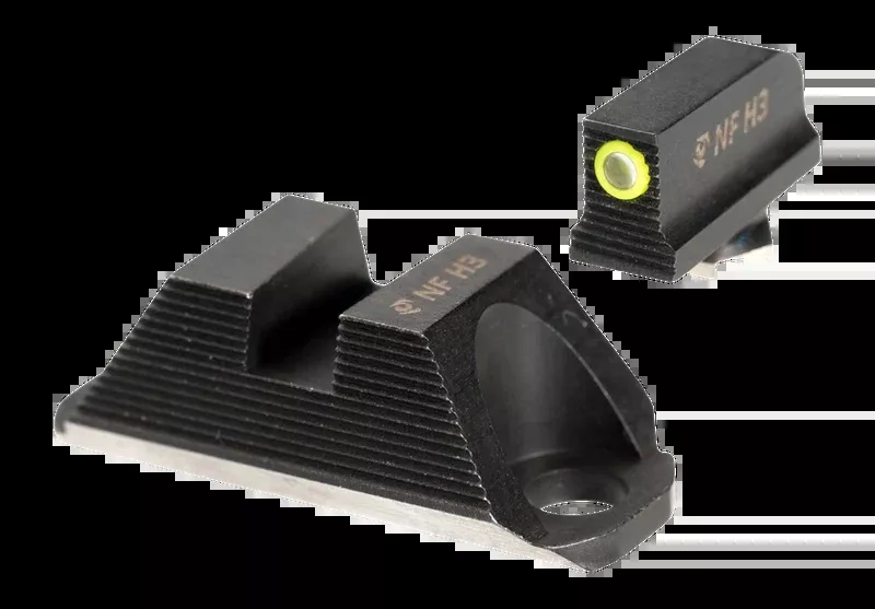 Night Fision Optics Ready Stealth Night Sight Set for Glock 19/45 - Yellow Tritium Front / Blank Rear