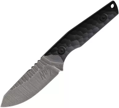 No7 Knife Company Vector Fixed Blade - Black G10 - Nitro-V Steel - V-BLA-G