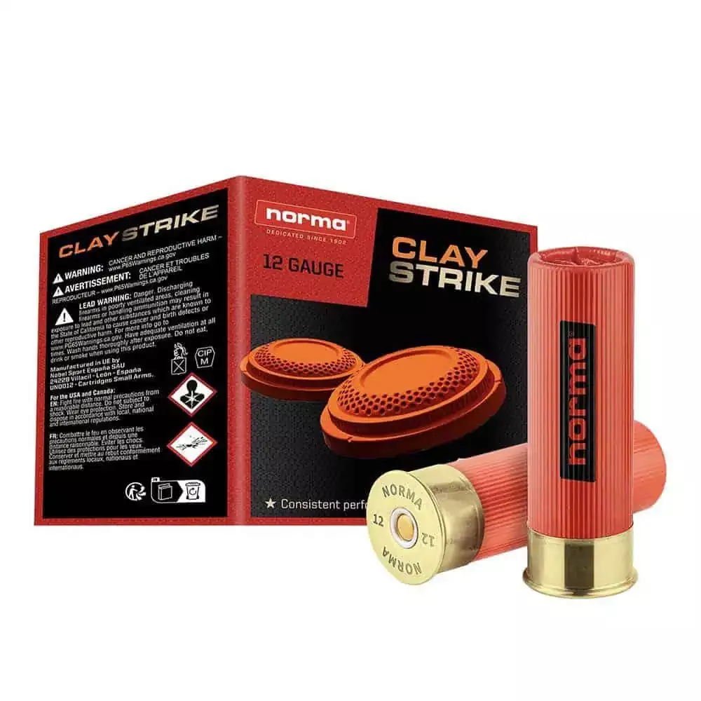 Norma CLAYSTRIKE Shotshells 12ga 2-3/4″ 1oz 1250 fps #8 25/ct