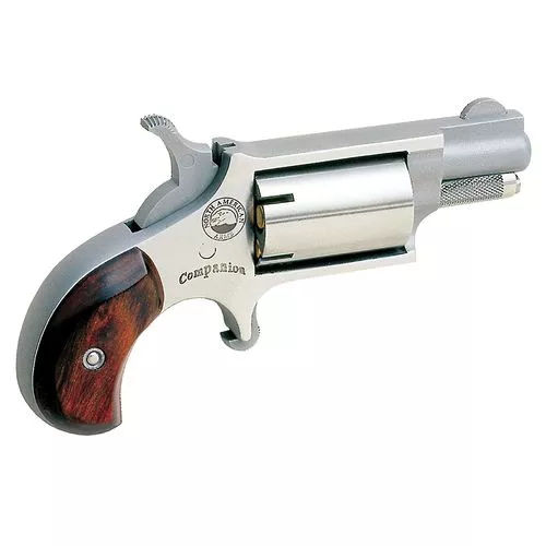 North American Arms 22LRCB CompanionSAO 22 Cal #11 Percussion 1.13" 5rd Stainless Steel Rosewood Birdshead Grip