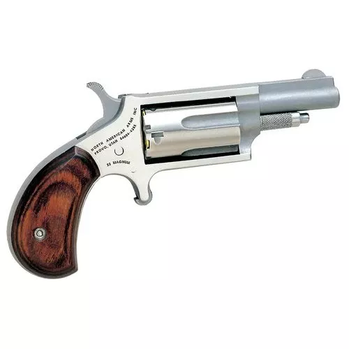 North American Arms 22M Mini-Revolver22 Mag 5rd 1.63" Overall Stainless Steel with Rosewood Grip