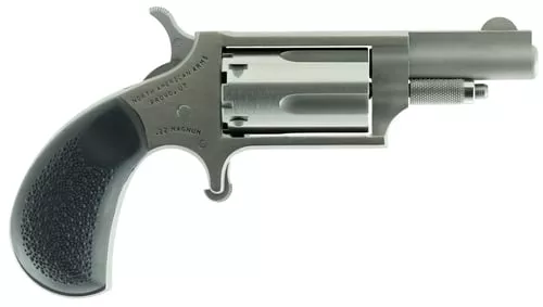 North American Arms 22MGRC Mini-RevolverSports South Exclusive 22 WMR 5 Shot 1.63" Stainless Steel Barrel, Frame & Cylinder, Black Rubber Grip, Exposed Hammer