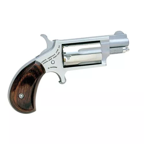 North American Arms 22MSC Mini-Revolver22 LR,22 Mag 5rd 1.13" Overall Stainless Steel with Rosewood Birdshead Grip