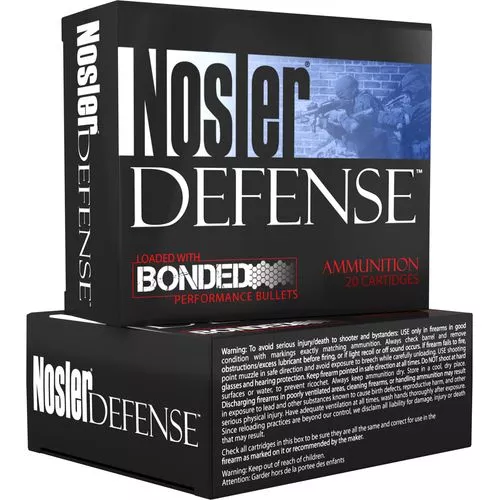 Nosler 39123 Defense40 S&W 200 gr Jacketed Hollow Point (JHP) 20 Bx/ 10 Cs