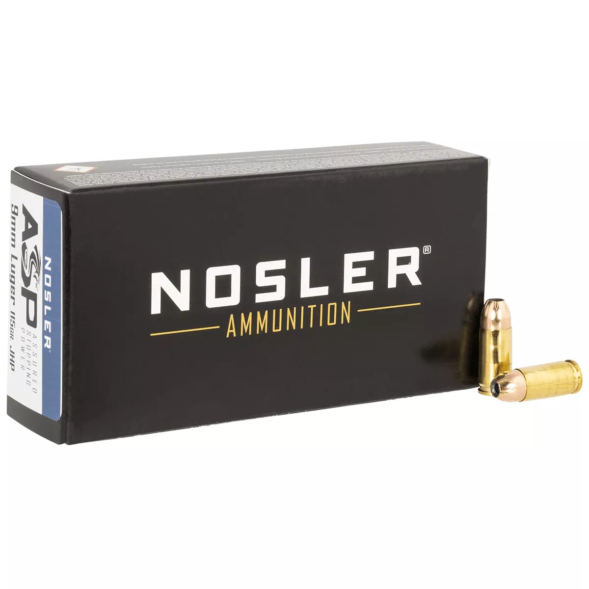 Nosler 51017 Match Grade9mm Luger +P 115 gr Jacketed Hollow Point (JHP) 50 Bx/ 10 Cs