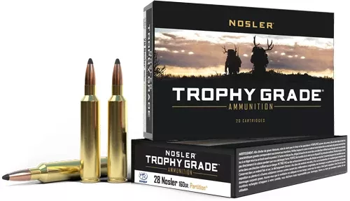 Nosler Bullets Trophy Grade 28 Nosler 160gr Partition 20rd - Box or Case