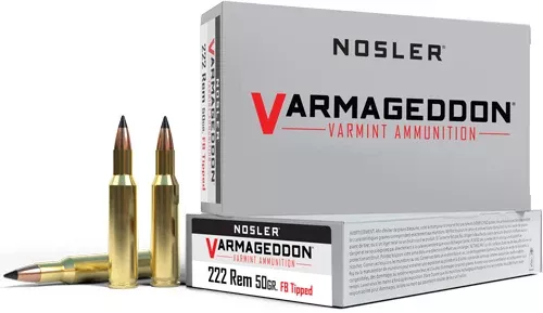 Nosler Bullets Varmageddon 222 Rem 50gr Flat Base Tipped 20rd - Box or Case