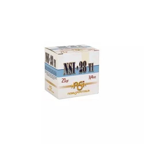NSI 28Ga 2 3/4” 21Gr Shotshells T1 Sport 25rd Box 7 1/2shot