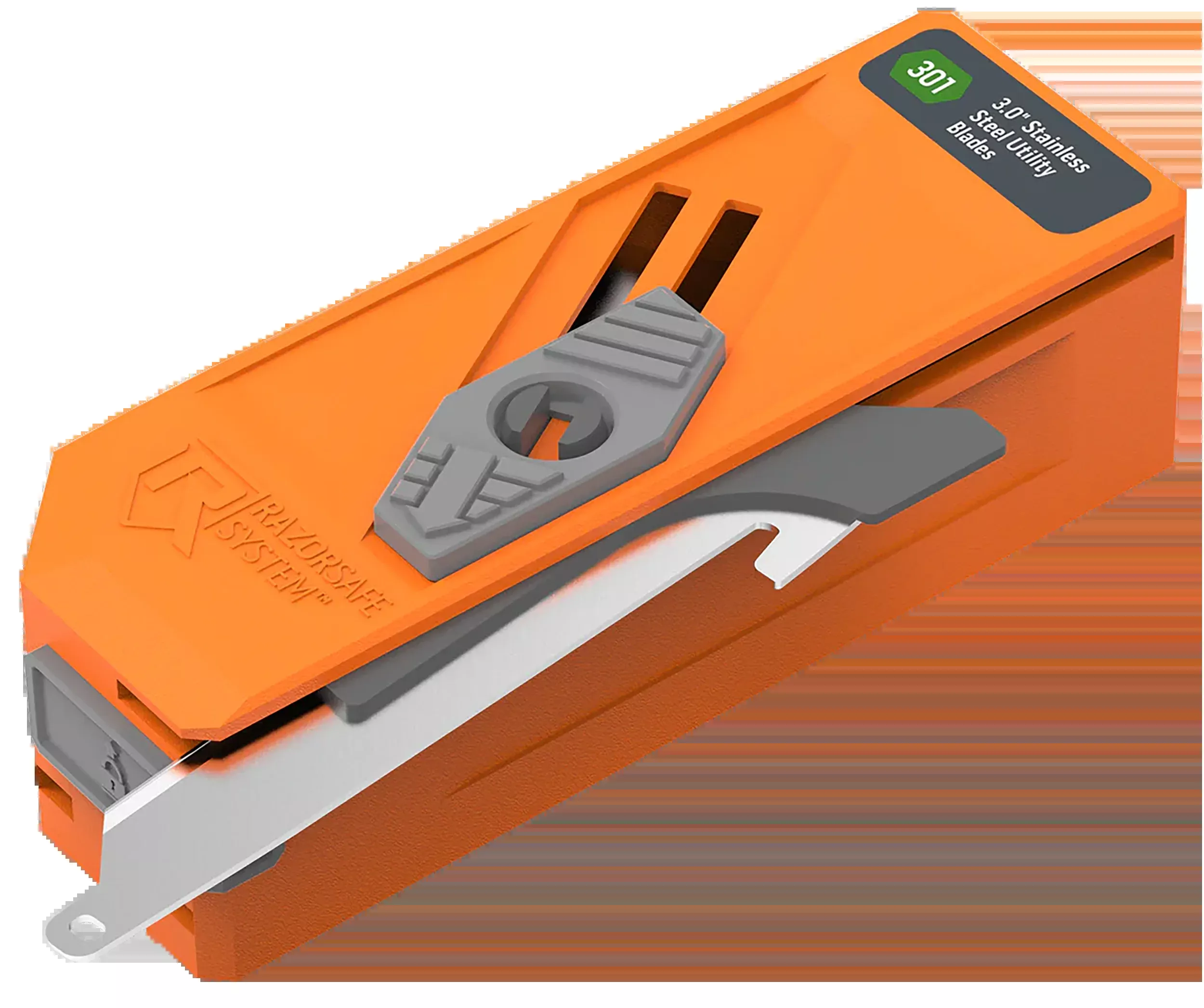 Outdoor Edge RazorSafe 3" Drop Point Blade Dispenser - 12 Pack Blaze Orange