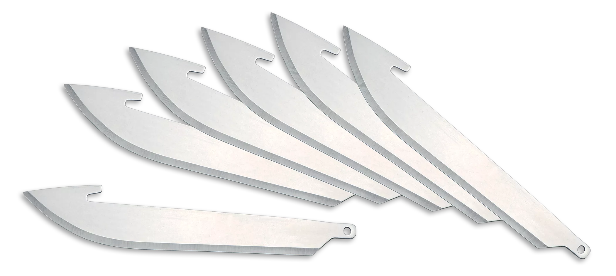 Outdoor Edge RR306 Replacement Blades RazorLite Drop Point 3" 420J2 Stainless Steel Blade Silver 6 Blades