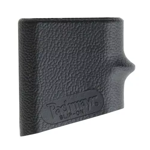 Pachmayr 05110Slip-On Grips Size 4 w/Finger Grooves Small Pistol Blk Rubber
