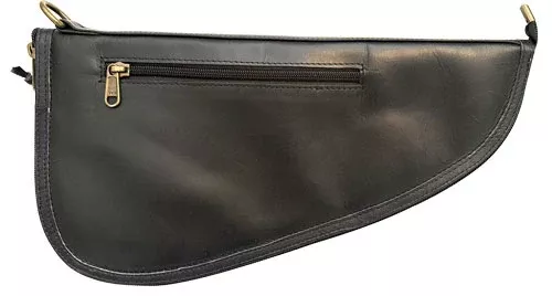 Palmetto Bag Co Pistol Case Large Blackout-Black Buffalo Leather