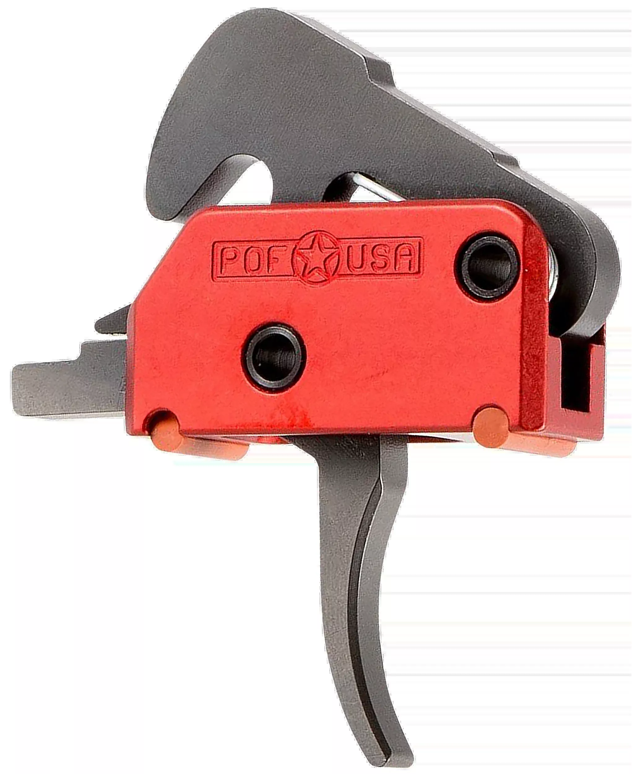 Patriot Ordnance Factory 01509 Drop-In Trigger - Curved Two-Stage 4.5 lb Black/Red AR Platform