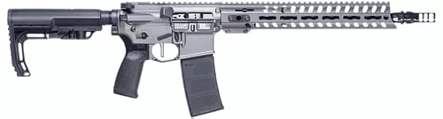 Patriot Ordnance Factory 02049 Minuteman300 Blackout 30+1 13.75" Black Nitride Barrel/ Tungsten Cerakote Aluminum Receiver Picatinny Rail