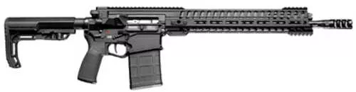 Patriot Ordnance Factory Revolution California Compliant Semi-Auto Rifle 308 Winchester 16.5" Barrel (1)-10Rd Mag Short Stroke Gas Piston 14.5" M-LOK Edge Free Floated Rail Mission First Tactical Minimilast Stock Black Anodized Finish