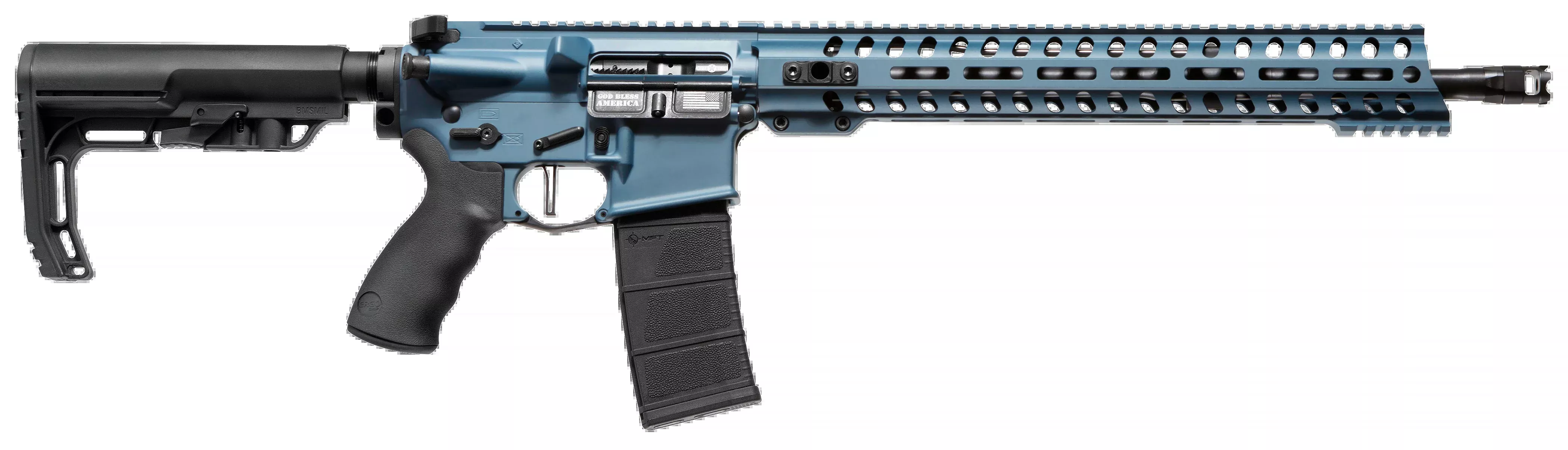 Patriot Ordnance Factory Wonder 5.56x45mm NATO 16.5" 30+1 Semi-Auto Rifle - Blue Titanium Cerakote