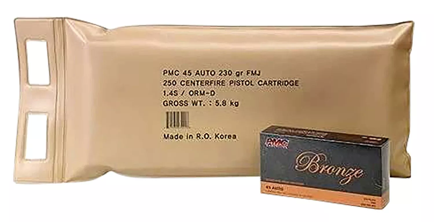 PMC Bronze 45 ACP 230gr FMJ 250rd Battle Pack - Box or Case