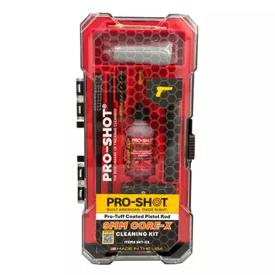 Pro-Shot Borka Core X 9mm / .357 / .38 Cal Handgun Cleaning Kit - 9KT-CX