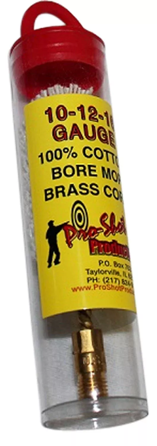 Pro-Shot MP12 Bore Mop10/12/16 Gauge Shotgun #5/16-27 Thread Cotton 1.75" Long