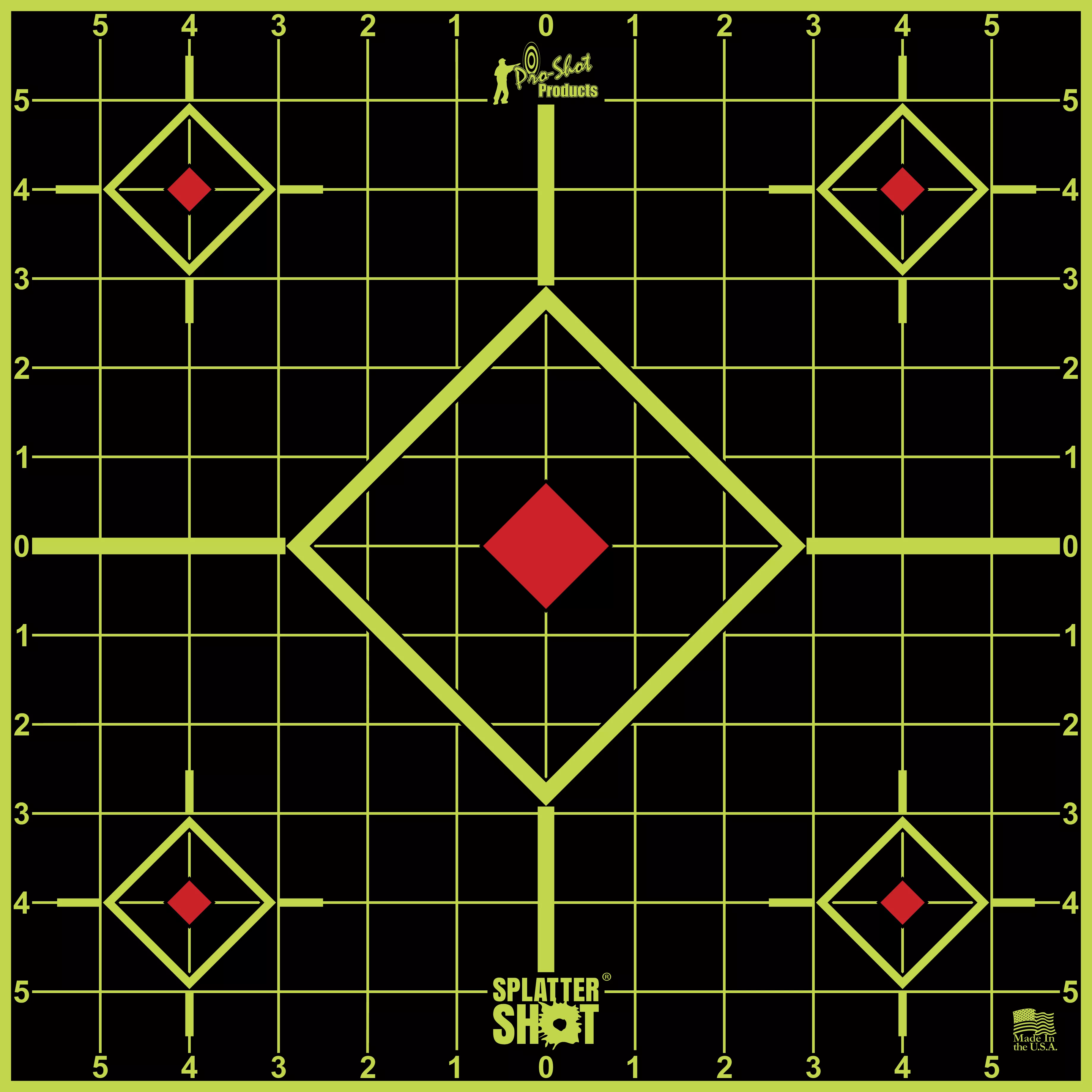Pro-Shot SplatterShot Sight-In 12" 5-Diamond Self-Adhesive Paper Target - 5 Pack