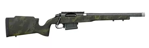Proof Research 151396 Elevation MTR 2.0 6.5 PRC 3+1 20" Carbon Fiber Match Grade Threaded Barrel, Black Receiver w/Picatinny Rail, Midnight Camo Proof Fixed Carbon Fiber Stock, Right Hand
