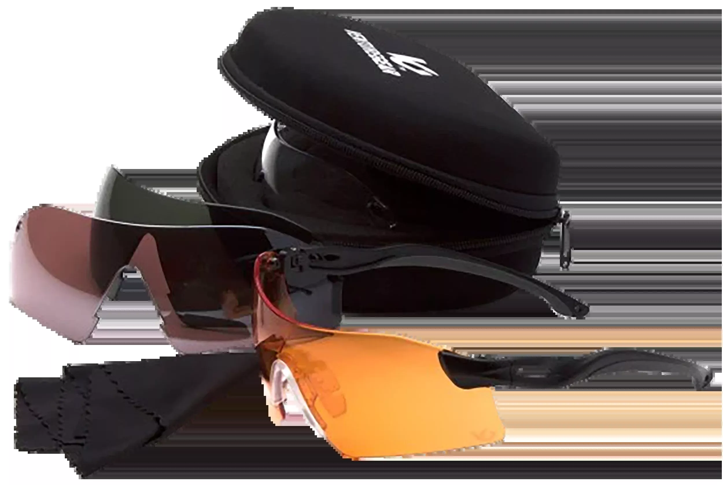 Pyramex Venture Gear Drop Zone Safety Glasses Kit 4-Lens Anti-Fog Black Frame