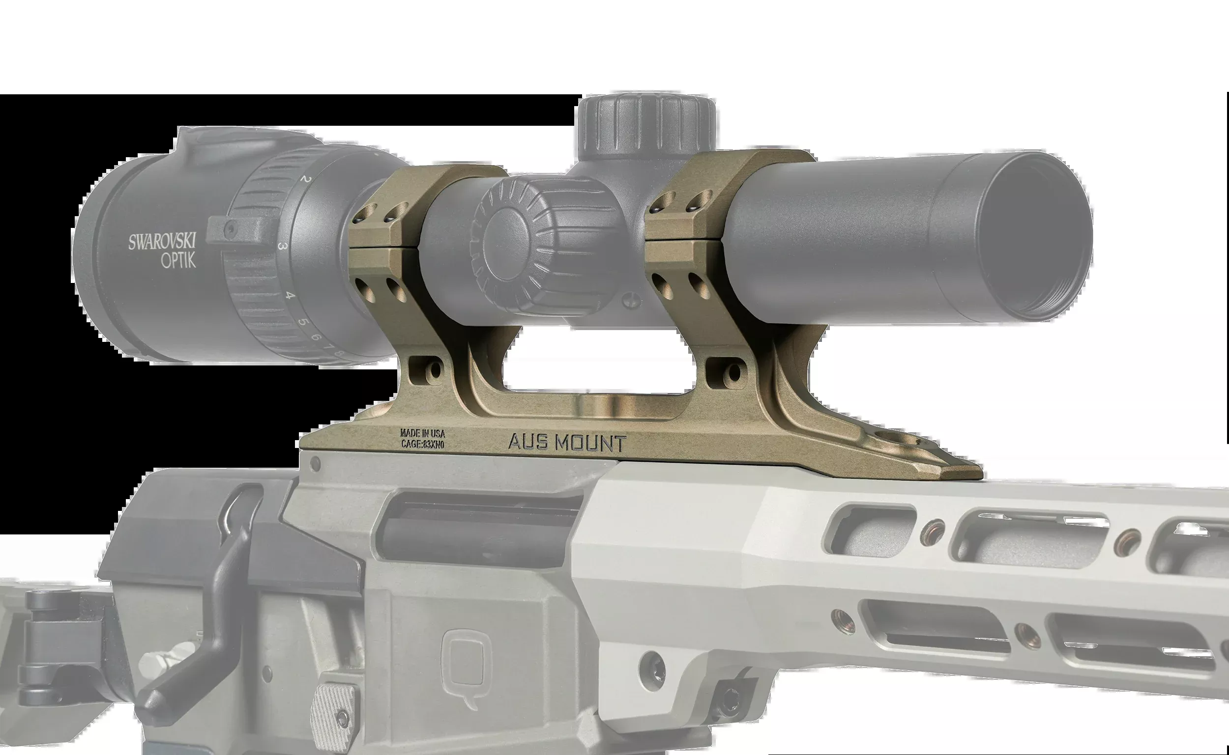 Q LLC Mini Fix AUS Direct Mount 30mm Clear Anodized Aluminum