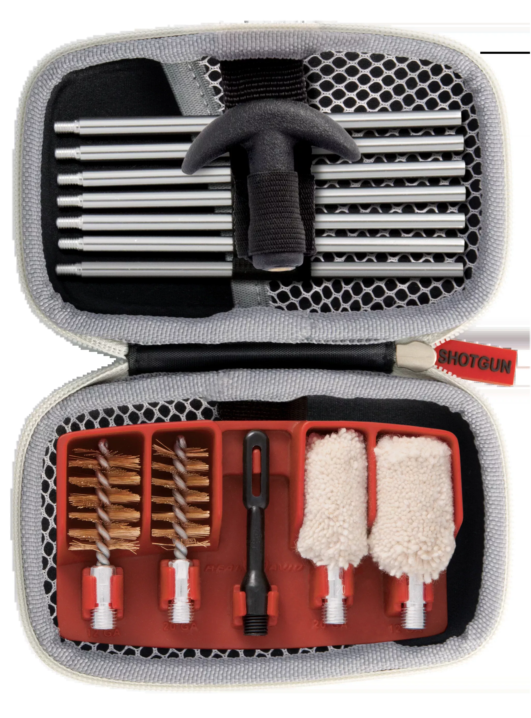 Real Avid Gun Boss Shotgun Cleaning Kit 12 Ga & 20 Ga 14-Piece Black Nylon Case