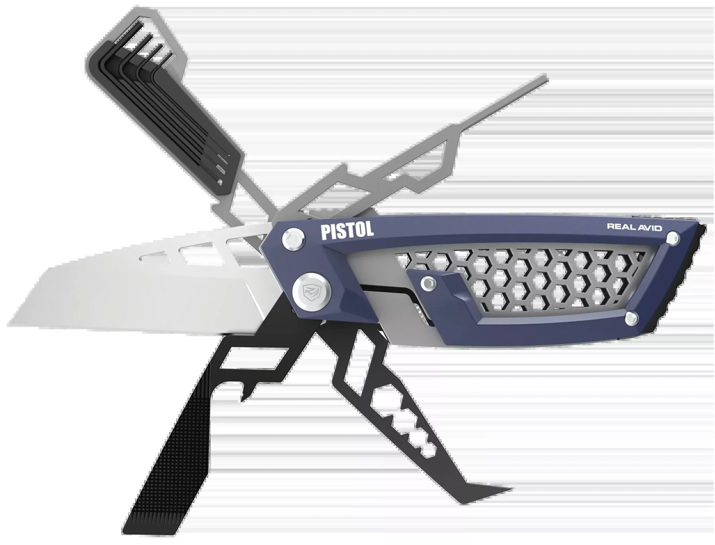 Real Avid Gun Tool Edge Pistol 2.60" Wharncliffe Plain Stainless Steel Multi-Tool