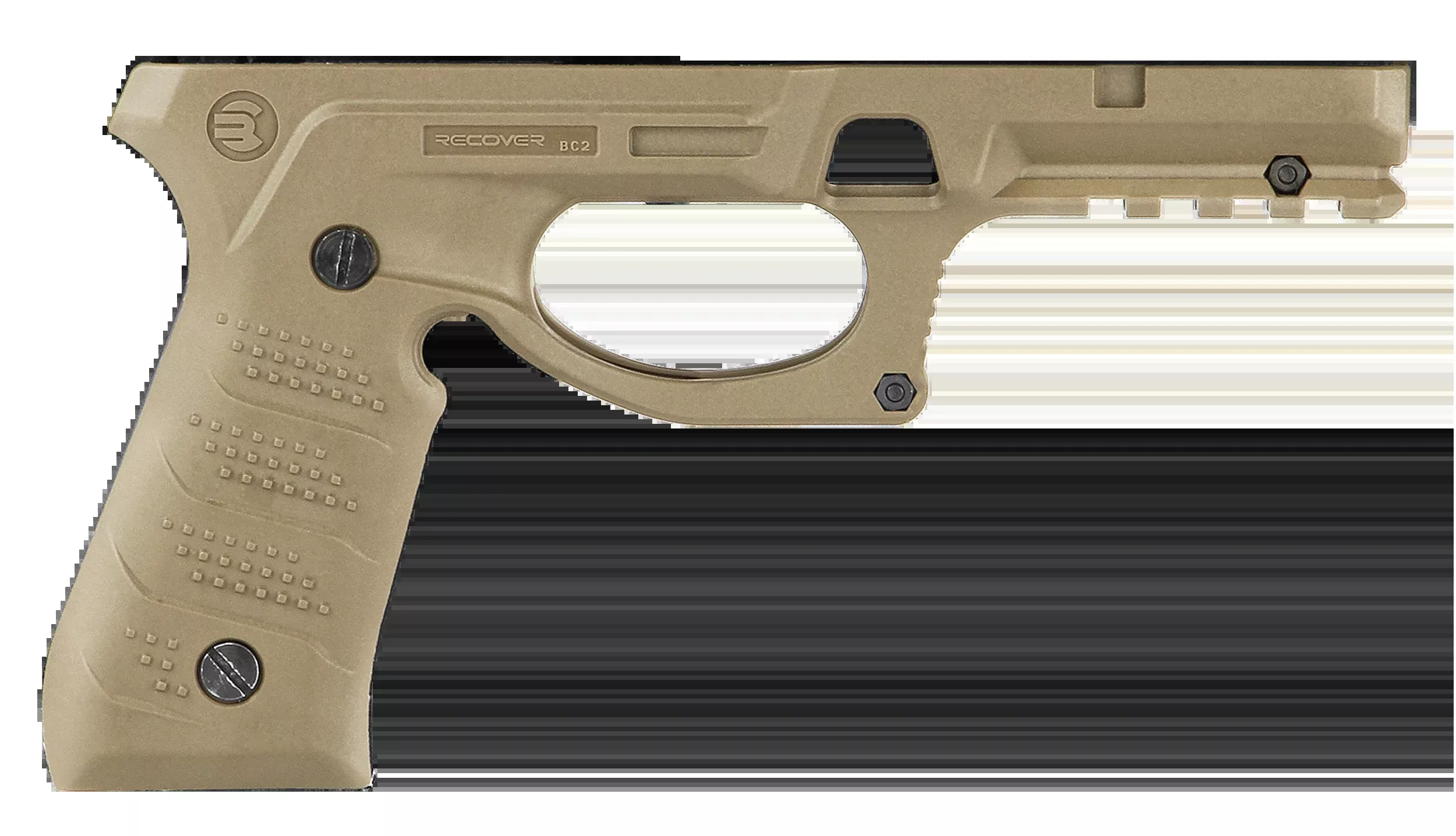 Recover Innovations BC2-02 Grip & Rail System Polymer Picatinny for Beretta 92 & M9 - Tan