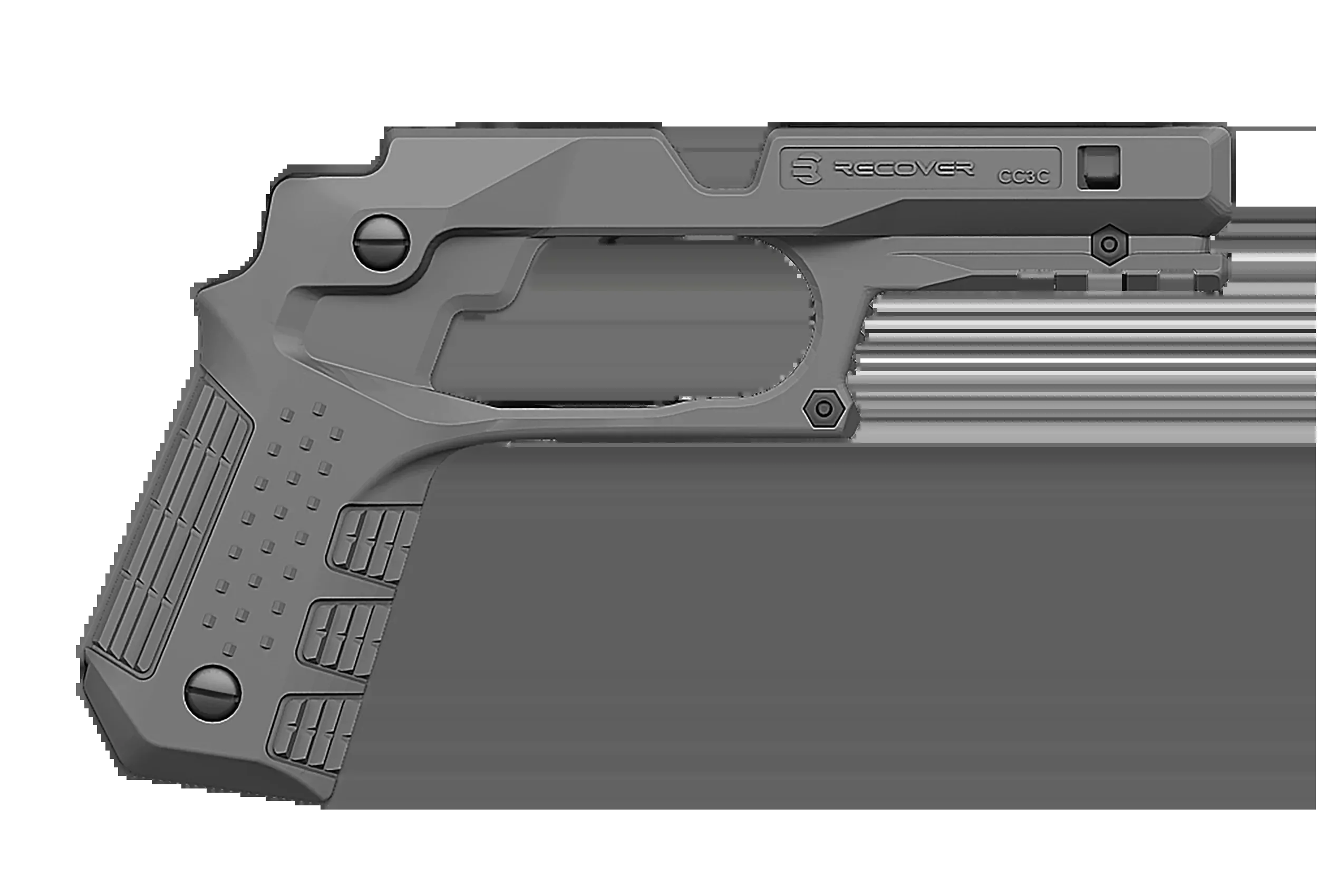Recover Innovations CC3C-04 Grip & Rail System Gray Polymer Picatinny for Compact 1911