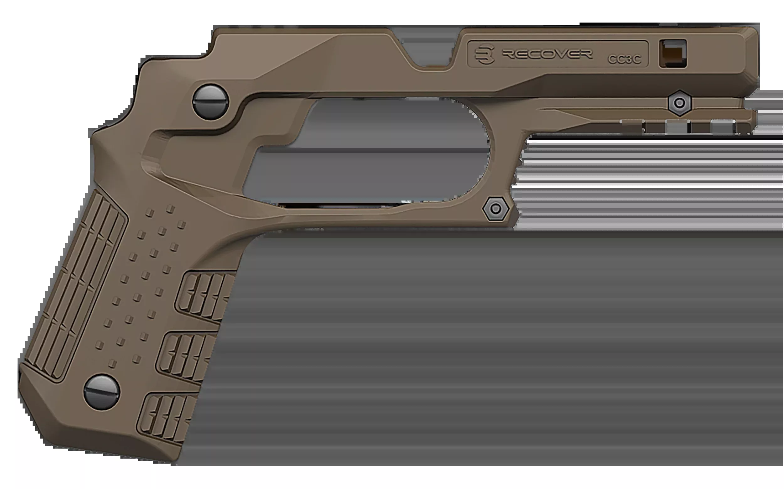 Recover Innovations CC3C02 Grip & Rail System Polymer Picatinny for Compact 1911 - Tan