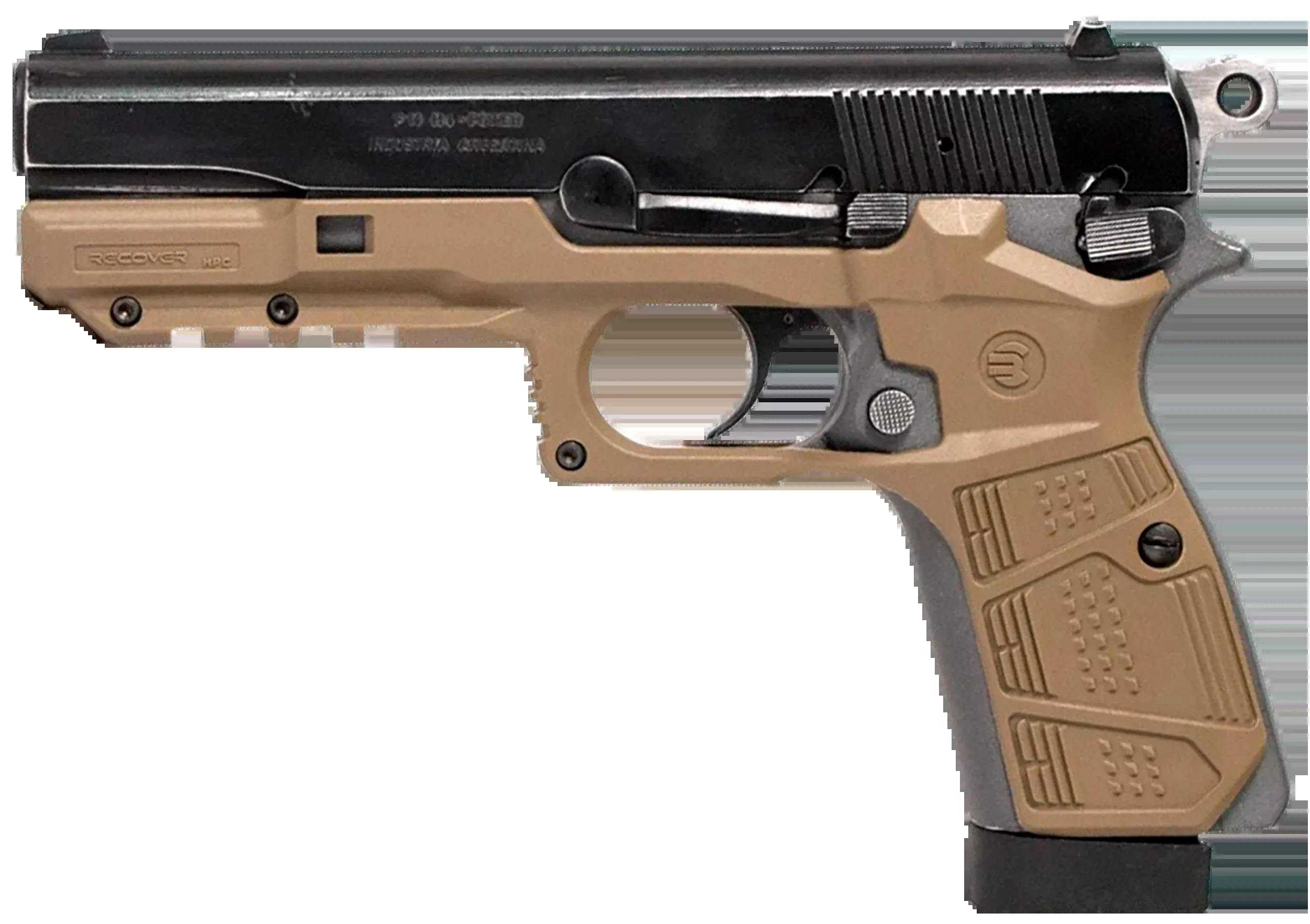 Recover Innovations HPC-02 Grip & Rail System Tan Polymer Picatinny for Browning Hi-Power