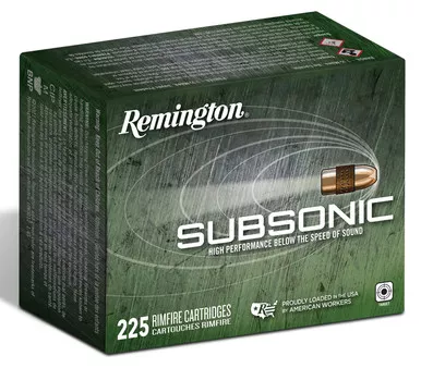 Remington 21249 Subsonic .22 LR Ammo | 40gr Hollow Point Subsonic 22 Long Rifle, 50 Round Box