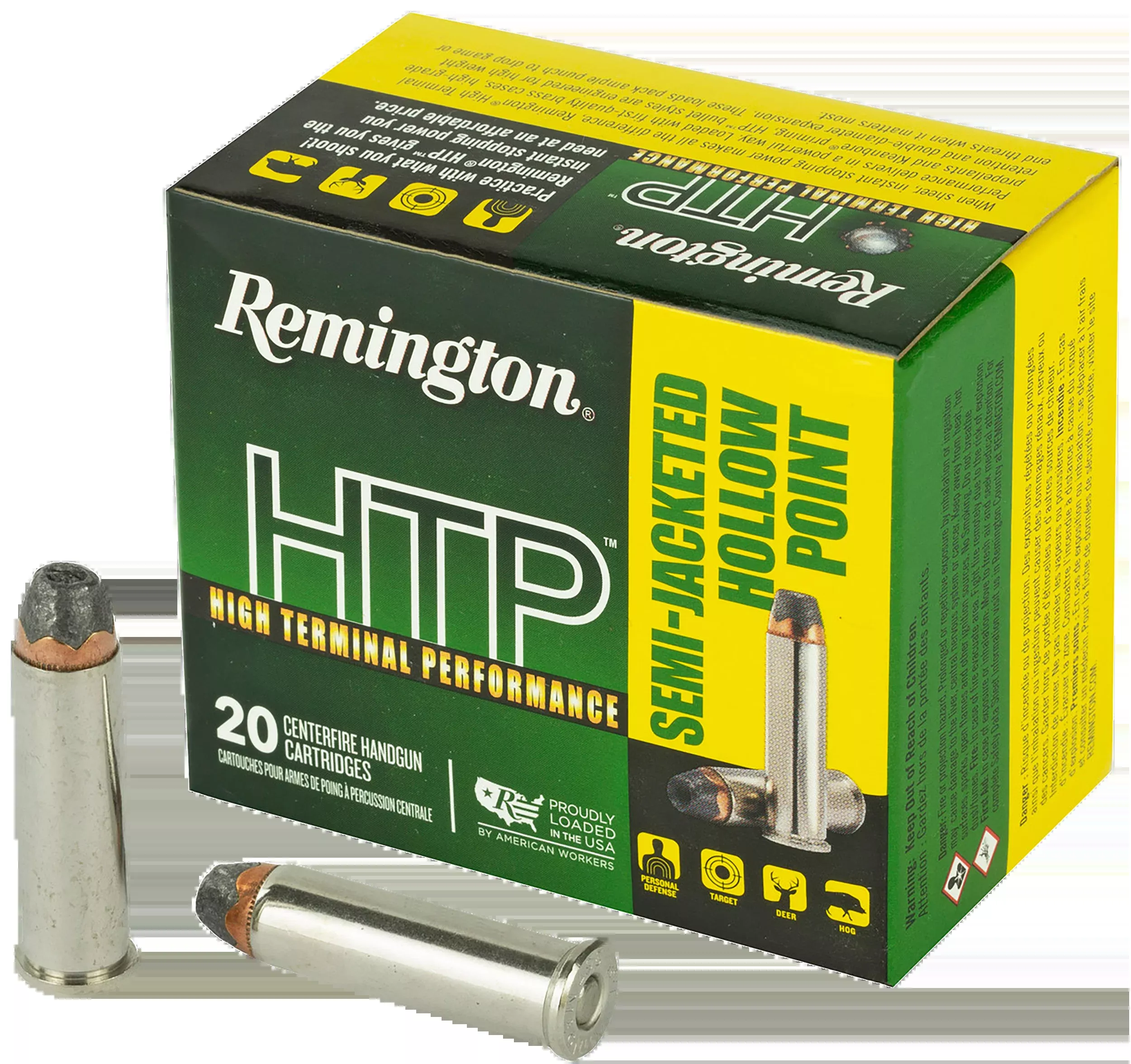 Remington Ammunition HTP 357 Mag 158gr SJHP 20 Rd - Box or Case