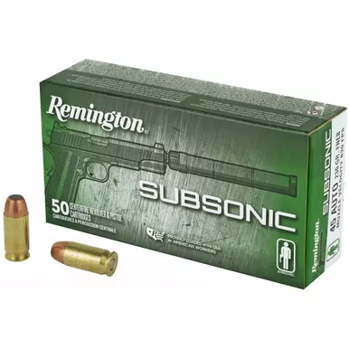 Remington Subsonic 45 ACP 230 Grain Flat Nose Enclosed Bullet - 50 Round Box