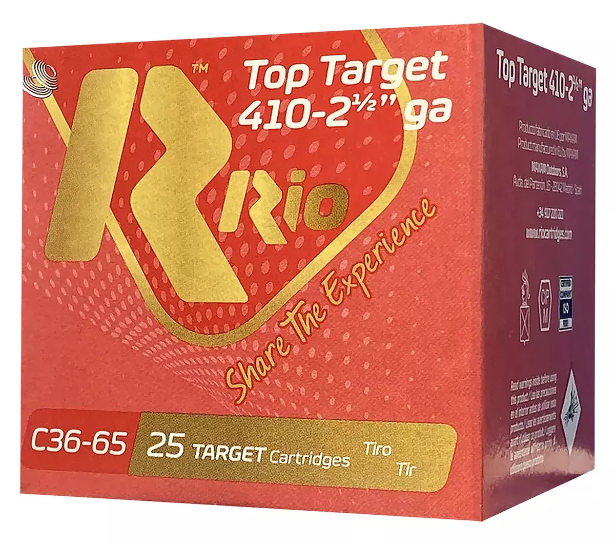 Rio Ammunition RC366 Top Target410Gauge 2.50" 6Shot 25/Box