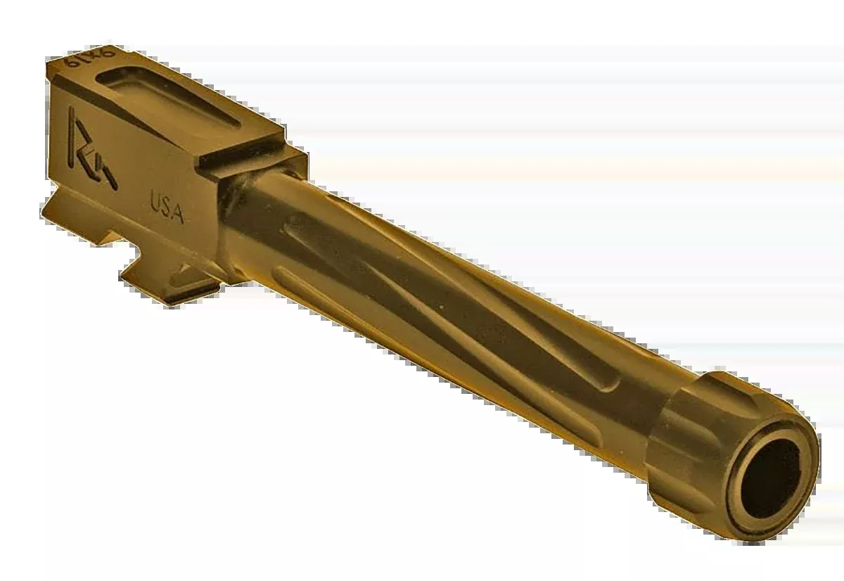 Rival Arms Precision V1 Match Grade Glock 48 9mm Luger 4.17" Fluted Threaded Barrel - Gold PVD