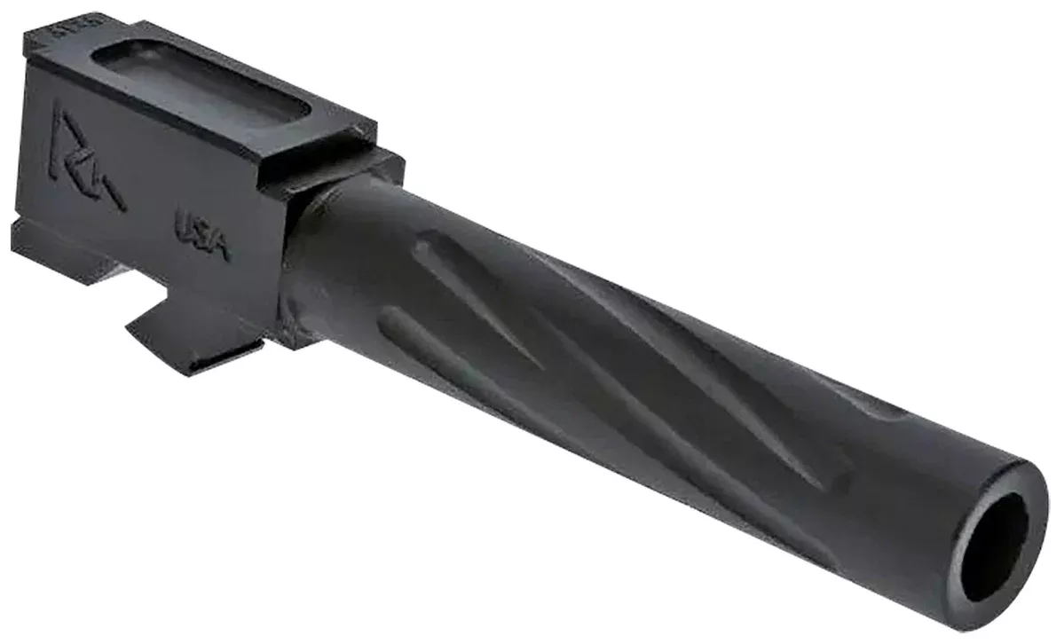 Rival Arms RA20G201A Precision Drop-In Barrel 9mm Luger 4.02" Black PVD Finish416R Stainless Steel Material with Fluting for Glock 19 Gen3-4