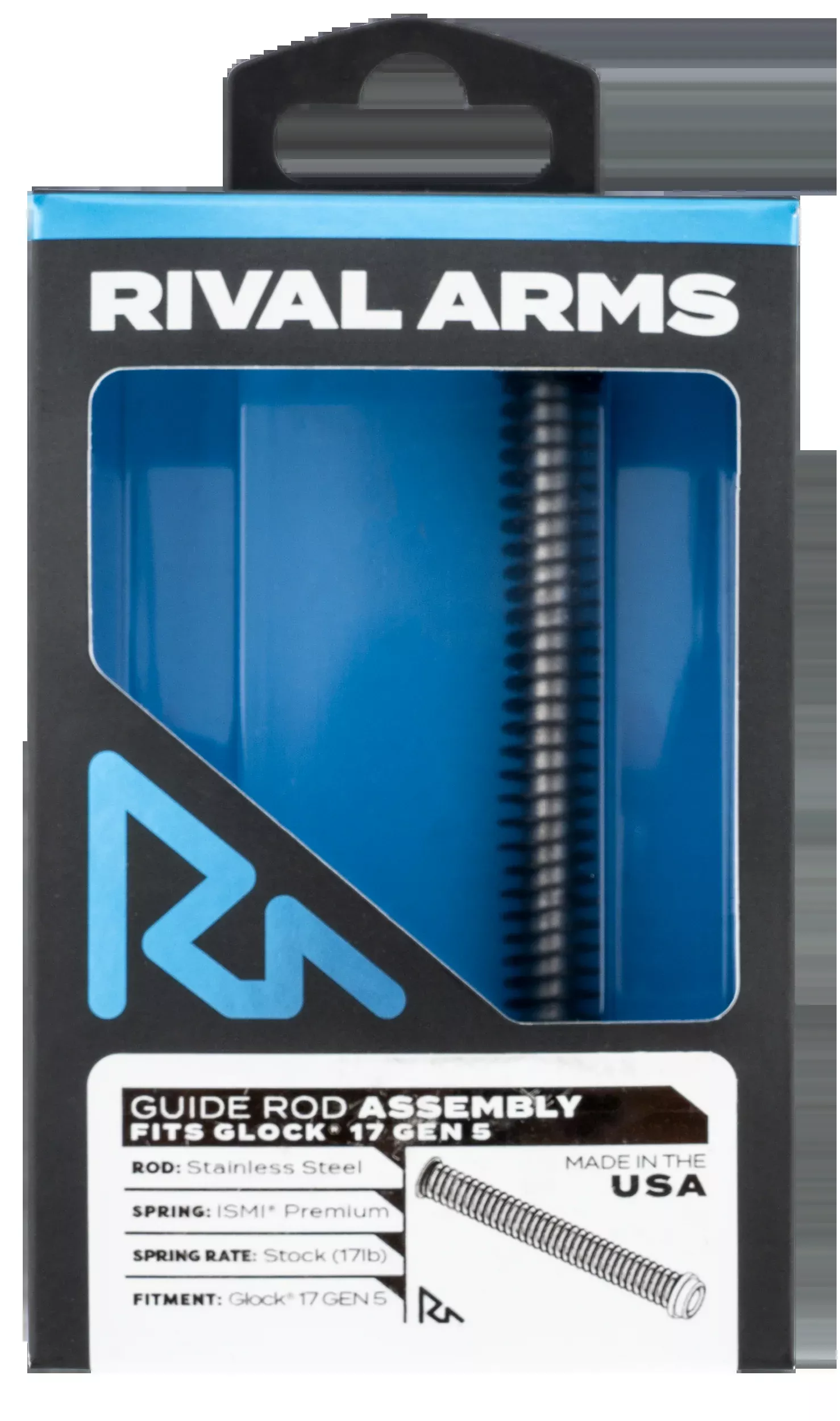 Rival Arms RA50G121S Guide Rod Assembly Silver Stainless Steel for Glock 17 Gen5