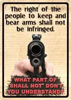 Rivers Edge 12"x17" "The Right to Keep and Bear Arms" Decorative Sign