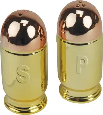 Rivers Edge Pistol Cartridge Shaped Ceramic Salt & Pepper Shakers