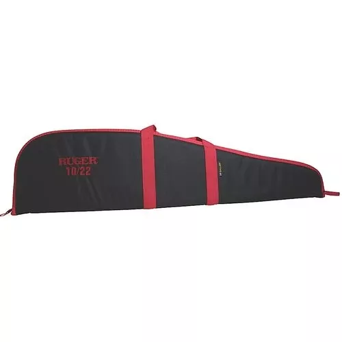 Ruger 27540 Embroidered Rifle Case 40" Black Endura with Red Ruger Logo, Self Healing Zipper & Foam Padding for Ruger 10/22